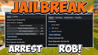 Jailbreak OP Script Gui \ Auto Rob Auto Arrest \ PASTEBIN KEYLESS 2024