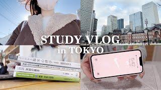 study＋Tokyo vlog psychology student × web designer in Japan‍first snow in Tokyo️️