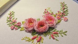 Rose Stem stitch - Flower Embroidery for beginners