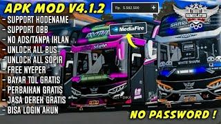 MOD APK BUSSID V4.1.2 TERBARU NO ADS SUPPORT KODENAME & OBB  BUS SIMULATOR INDONESIA MOD