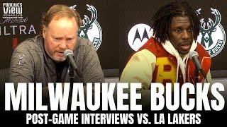 Jrue Holiday & Mike Budenholzer React to Khris Middletons Return to Bucks Loss vs. LA Lakers