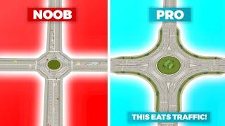 How to Build the Best Roundabout in Cities Skylines 2  This eats traffic