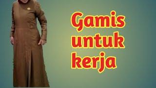 Proses menjahit gamis waskat