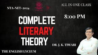 UGC-NET  ENGLISH LITERARY THEORY 15 QUESTIONS CONFIRMED WITH DR. J.K. TIWARI