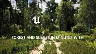 2 Ways to create a ForestScenes in Minutes with PCG in Unreal Engine 5