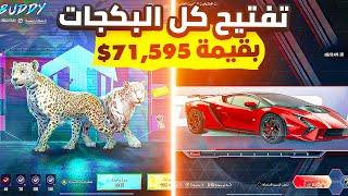 تفتيح جميع بكجات ببجي بقيمة 71595 $ 