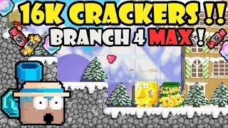 Opening 16000 Winterfest Crackers & MAXING OUT BRANCH 4  GrowTopia