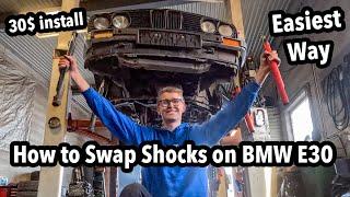 Easiest Way to Change Front Shocks on a BMW E30 Its getting there