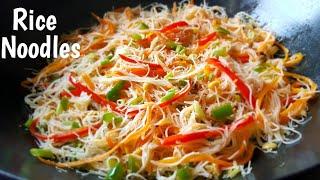 Rice Noodles and Vegetables Stir fry  Easy Rice Noodles Recipe Pancit