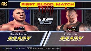 First Blood Match Brock Lesnar vs Undertaker  #herecomesthepain
