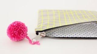 How to sew a lined Zipper Pouch--great for Beginners