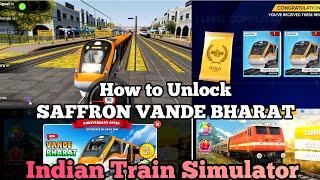 Unlock Saffron Vande Bharat Free in Indian Train Simulator New Update 2024  Orange Bharat Express