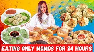 Eating only MOMOS for 24 HOURS Challenge  WILL NEVER EAT AGAIN 1000 RS MOMO