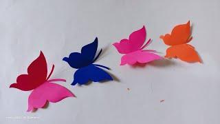 how to make a beautiful paper butterfly.easy paper craft butterfly making 