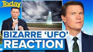 Aussie hosts bizarre reaction to UFO sighting  Today Show Australia