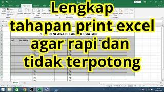 Lengkap Cara print excel full kertas agar rapi dan tidak terpotong #printexcel