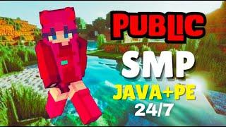 MINECRAFT New PUBLIC SMP JAVA+BEDROCK+PE #live #minecraft #youtubelive #minecraftlive