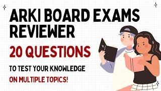 Arki Review Questions  Arki Board Exams Practice  Architect Licensure Exam