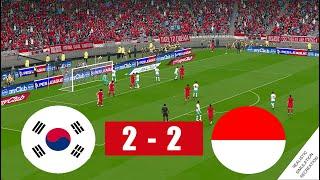 LANGSUNG  Indonesia vs South Korea live  PIALA ASIA AFC   video game simulation