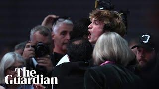 Rachel Reeves heckled by protester during Labour conference speech