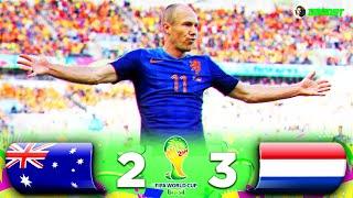 Australia 2-3 Netherlands - World Cup 2014 - Robben van Persie Depay - Extended Highlights - FHD