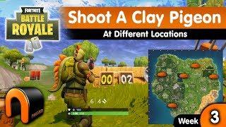 Shoot A Clay Pigeon At Different Locations FORTNITE Clay Pigeon Locations