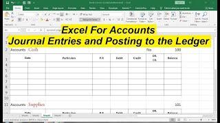 posting journal entries to general ledger accounts