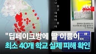 딥페이크방에 딸 이름이.. 최소 40개 학교 실제 피해 확인  JTBC 뉴스룸