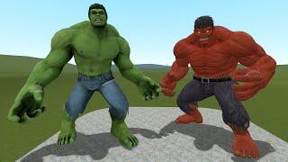 I BECOME HULK vs RED HULK Garrys Mod