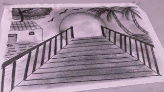 How to Draw Nature Sunset With Pencil SketchSunset Painting With Pencil #drawing #art #sketch #asmr