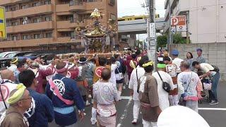 六郷神社例大祭・弐之神輿渡御_1の1 宮出し～巡行～宮入り 20240609 二度と観られない！？「しあわせの黄色い電車」とお神輿