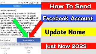 how to send facebook id on update name 2023  how to send facebook account to update name