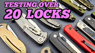 Spine Wack Testing Over 20 Knife Locks Which Ones Will Fail ?