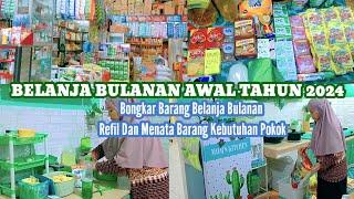 BONGKAR BARANG BELANJA BULANAN JANUARI 2024 II REFILL DAN MENATA BARANG KEBUTUHAN POKOK RUMAH TANGGA