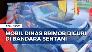 CCTV Rekam Detik-Detik Mobil Dinas Brimob Dicuri di Bandara Sentani