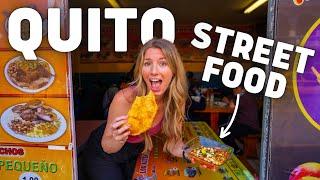 HUGE ECUADORIAN FOOD TOUR in QUITO ECUADOR  eating with a local