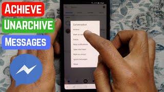 Archive Message in Facebook Messenger Unarchive  Tagalog Tutorial