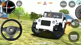 Dollar Song Modified Mahindra White Thar   Indian Car Simulator 3d   Gadi Wala Game  