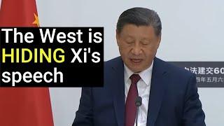 Western media is hiding Xis latest speech  Why??
