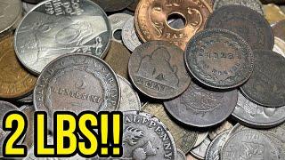 INSANE BEST EVER?? 2 POUND WORLD COIN SEARCH   Coin Shop Old Stock TREASURE