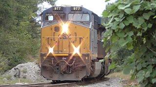 1M CSX Train Goes into Emergency with Two Scary Bangs Hull - Auburn GA 09242015 ©mbmars01