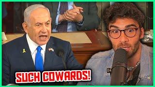 War Criminal Benjamin Netanyahu Speaks Before US Congress  Hasanabi Reacts