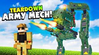 Fully Destructible ROBOT MECH In New ARMY BASE - Teardown Mods