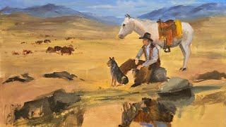 Painting Westerns  Reflecting  Part 1  Blocking In