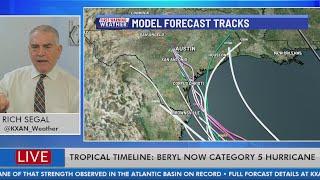 Rich Segal tracks possible path for powerful Hurricane Beryl