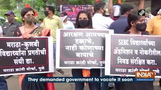 Maratha Kranti Morcha protest against SCs stay on Maratha reservation