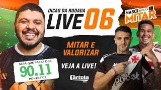 CARTOLA FC 2024 - LIVE DICAS RODADA 6 - LIVE RODADA 6.