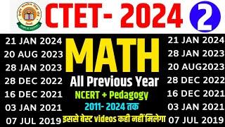 CTET Previous Year Question Paper  Math Pedagogy  2011 to 2024 All Sets  CTET Question Paper 2024