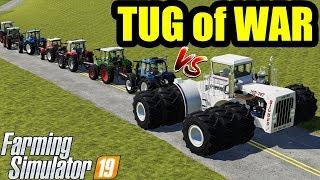 Farming Simulator 19  TUG OF WAR 1 BIG BUD vs ALL MINI TRACTORS