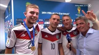 WM 2014 Finale Poldi & Schweini geilstes Interview EVER dissen Mehmet Scholl  J